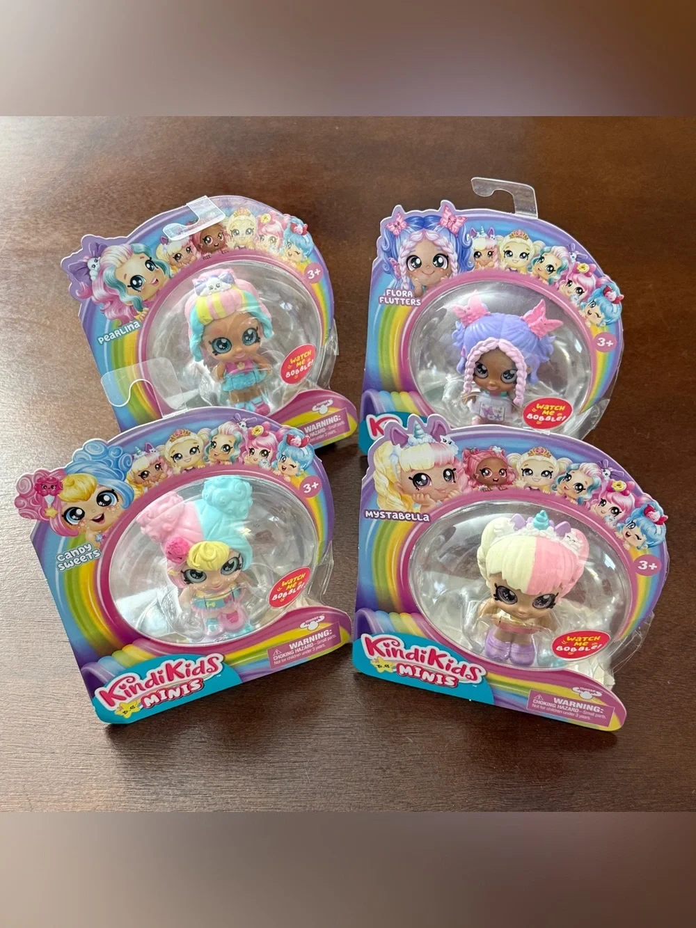 4 Kindi Kids Minis Mini Dolls Pearlina Candy Sweets Flora Mystabella New NIP NIB